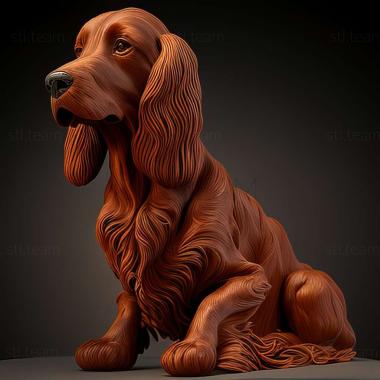 3D model Irish Red Setter dog (STL)